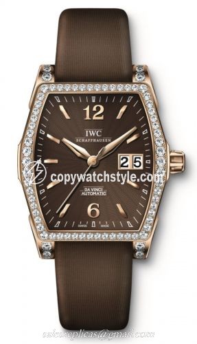 IWC Da Vinci Automatic Midsize Rose Gold / Diamond / Chocolate IW4523-21 IWC Da Vinci Automatic Midsize Rose Gold / Diamond / Chocolate IW4523-21