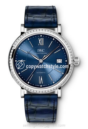 IWC Portofino Automatic 37 Stainless Steel / Diamond / Blue IW4581-11 IWC Portofino Automatic 37 Stainless Steel / Diamond / Blue IW4581-11