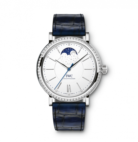 IWC Portofino Automatic Moon Phase 37 Stainless Steel / Diamond / Silver IW4590-08 IWC Portofino Automatic Moon Phase 37 Stainless Steel / Diamond / Silver IW4590-08