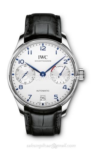 IWC Portugieser Automatic 5007 Stainless Steel / Silver / Blue Numerals IW5007-05