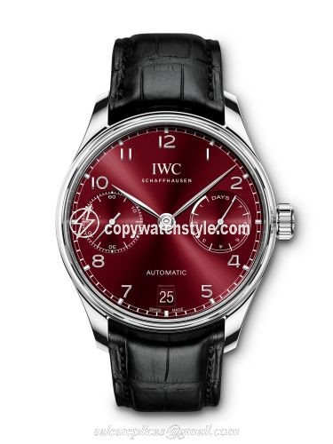 IWC Portugieser Automatic 5007 Stainless Steel / Burgundy IW5007-14 IWC Portugieser Automatic 5007 Stainless Steel / Burgundy IW5007-14