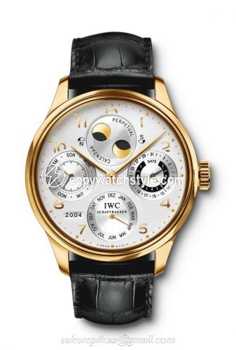 IWC Portuguese Perpetual Calendar 5021 Yellow Gold / Silver IW5021-05 IWC Portuguese Perpetual Calendar 5021 Yellow Gold / Silver IW5021-05