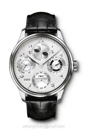 IWC Portuguese Perpetual Calendar 5021 Platinum / Silver IW5021-09 IWC Portuguese Perpetual Calendar 5021 Platinum / Silver IW5021-09