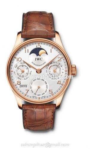 IWC Portuguese Perpetual Calendar 5022 Rose Gold / Silver IW5022-13 IWC Portuguese Perpetual Calendar 5022 Rose Gold / Silver IW5022-13