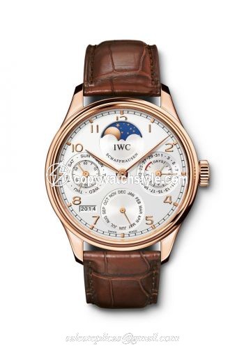 IWC Portugieser Perpetual Calendar 5023 Red Gold / Silver IW5023-06 IWC Portugieser Perpetual Calendar 5023 Red Gold / Silver IW5023-06