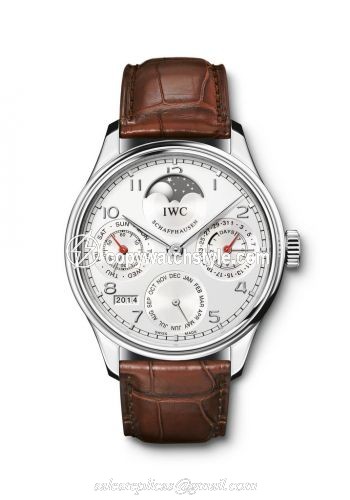 IWC Portugieser Perpetual Calendar 5023 Stainless Steel / Silver IW5023-08 IWC Portugieser Perpetual Calendar 5023 Stainless Steel / Silver IW5023-08