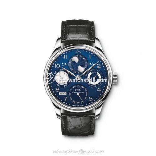 IWC Portugieser Perpetual Calendar 5032 White Gold / Blue IW5032-03