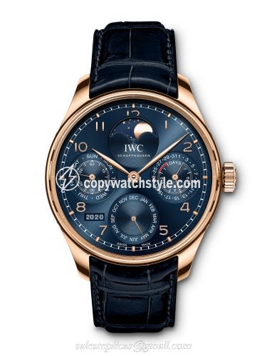 IWC Portugieser Perpetual Calendar Single Moon Armor Gold / Blue / Boutique Edition IW5033-12 IWC Portugieser Perpetual Calendar Single Moon Armor Gold / Blue / Boutique Edition IW5033-12