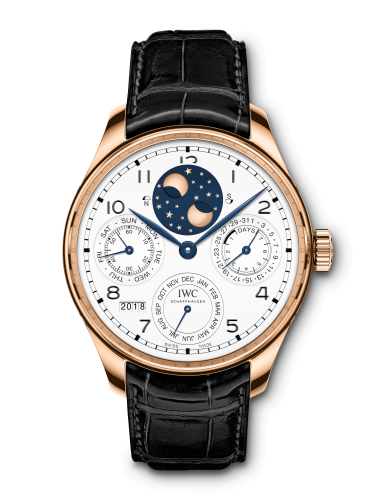 IWC Portugieser Perpetual Calendar Double Moon 150 Years Red Gold / White IW5034-05 IWC Portugieser Perpetual Calendar Double Moon 150 Years Red Gold / White IW5034-05