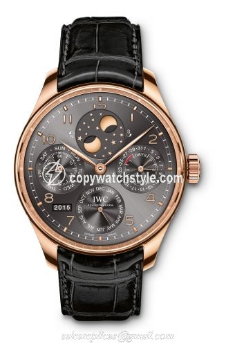IWC Portugieser Perpetual Calendar Double Moon Red Gold / Ardoise IW5034-04 IWC Portugieser Perpetual Calendar Double Moon Red Gold / Ardoise IW5034-04