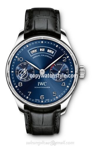 IWC Portugieser Annual Calendar Stainless Steel / Blue IW5035-02