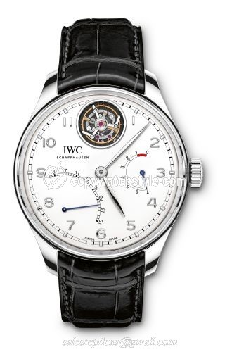 IWC Portugieser Tourbillon Mystere Retrograde Platinum / Silver IW5046-01 IWC Portugieser Tourbillon Mystere Retrograde Platinum / Silver IW5046-01