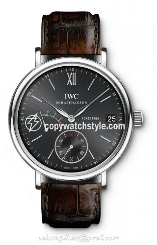 IWC Portofino Hand-Wound Eight Days Stainless Steel / Black IW5101-02 IWC Portofino Hand-Wound Eight Days Stainless Steel / Black IW5101-02