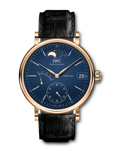 IWC Portofino Hand-Wound Eight Days Moonphase 150 Years Red Gold / Blue IW5164-07 IWC Portofino Hand-Wound Eight Days Moonphase 150 Years Red Gold / Blue IW5164-07