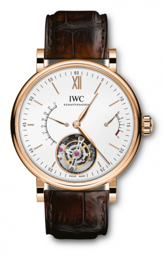 IWC Portofino Hand-Wound Tourbillon Retrograde Red Gold / Silver IW5165-01 IWC Portofino Hand-Wound Tourbillon Retrograde Red Gold / Silver IW5165-01