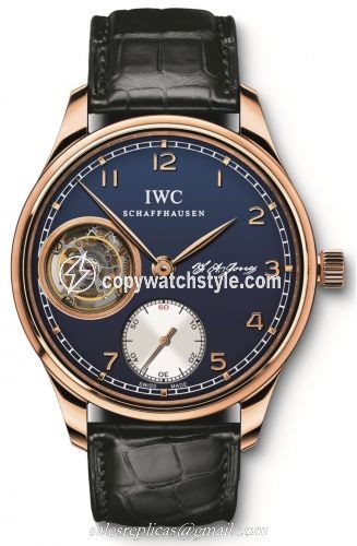 IWC Portugieser Tourbillon Hand-Wound F.A. Jones Rose Gold / Blue IW5447-02 IWC Portugieser Tourbillon Hand-Wound F.A. Jones Rose Gold / Blue IW5447-02