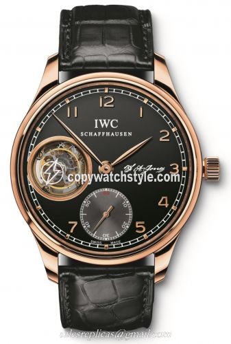 IWC Portugieser Tourbillon Hand-Wound F.A. Jones Red Gold / Black IW5447-05