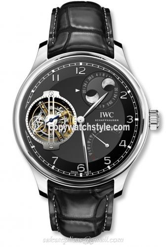 IWC Portugieser Constant-Force Tourbillon Double Moon Platinum / Black IW5901-04 IWC Portugieser Constant-Force Tourbillon Double Moon Platinum / Black IW5901-04