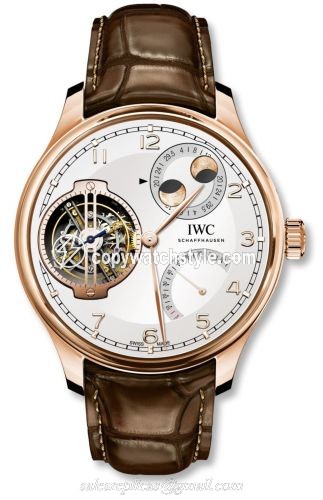 IWC Portugieser Constant-Force Tourbillon Double Moon Red Gold / Silver IW5901-08 IWC Portugieser Constant-Force Tourbillon Double Moon Red Gold / Silver IW5901-08