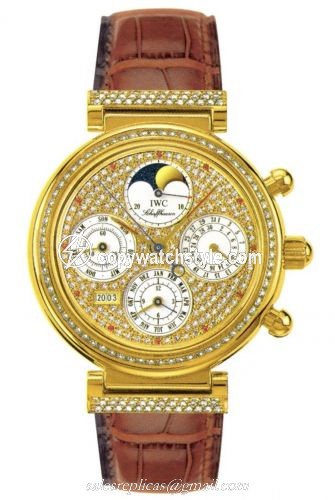 IWC Da Vinci Perpetual Yellow Gold / Diamond / Paved / French IW8153-08 IWC Da Vinci Perpetual Yellow Gold / Diamond / Paved / French IW8153-08