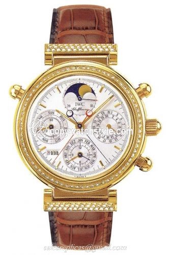 IWC Da Vinci Perpetual Rattrapante Yellow Gold / Diamond / Silver / German IW8154-01 IWC Da Vinci Perpetual Rattrapante Yellow Gold / Diamond / Silver / German IW8154-01