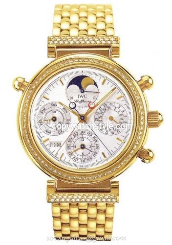 IWC Da Vinci Perpetual Rattrapante Yellow Gold / Diamond / Silver / German / Bracelet IW9255-01 IWC Da Vinci Perpetual Rattrapante Yellow Gold / Diamond / Silver / German / Bracelet IW9255-01