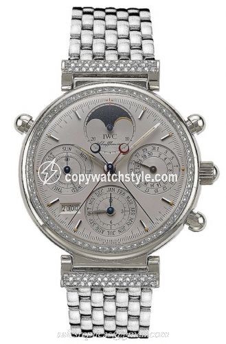 IWC Da Vinci Perpetual Rattrapante Platinum / Diamond / Silver / English / Bracelet IW9255-11 IWC Da Vinci Perpetual Rattrapante Platinum / Diamond / Silver / English / Bracelet IW9255-11