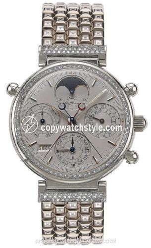 IWC Da Vinci Perpetual Rattrapante Platinum / Diamond / Silver / English / Bracelet IW9257-03 IWC Da Vinci Perpetual Rattrapante Platinum / Diamond / Silver / English / Bracelet IW9257-03
