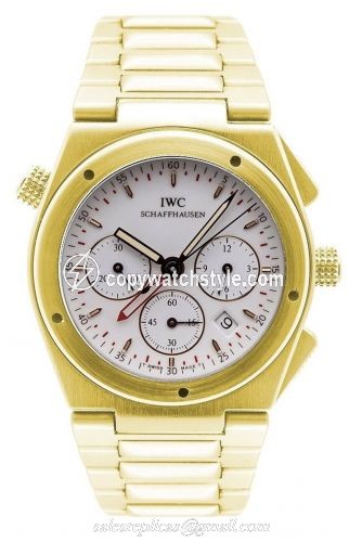 IWC Ingenieur Mecaquartz Chronograph Alarm Yellow Gold / White / Bracelet IW9515-02 IWC Ingenieur Mecaquartz Chronograph Alarm Yellow Gold / White / Bracelet IW9515-02