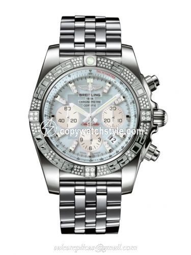 Breitling Chronomat 44 White Gold / Diamond / Gray Pearl Diamond / Bracelet JB0110AE.G686.375J