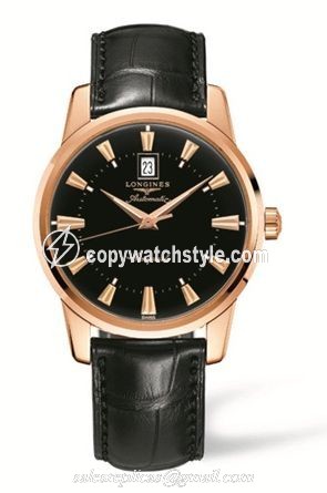 Longines Conquest Heritage 40mm Pink Gold Black L1.645.8.52.4