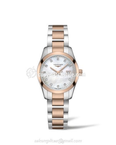 Longines Conquest Classic Quartz 29.5 Stainless Steel / Red Gold PVD / MOP L2.286.3.87.7 Longines Conquest Classic Quartz 29.5 Stainless Steel / Red Gold PVD / MOP L2.286.3.87.7