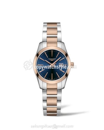 Longines Conquest Classic Quartz 29.5 Stainless Steel / Red Gold PVD / Blue L2.286.3.92.7 Longines Conquest Classic Quartz 29.5 Stainless Steel / Red Gold PVD / Blue L2.286.3.92.7