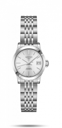 Longines Record 26mm Stainless Steel / Silver / Bracelet L2.320.4.72.6 Longines Record 26mm Stainless Steel / Silver / Bracelet L2.320.4.72.6