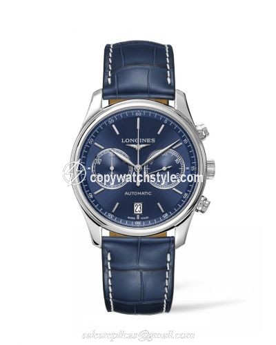 Longines Master Collection Chronograph 40 Stainless Steel / Blue / Strap L2.629.4.92.0 Longines Master Collection Chronograph 40 Stainless Steel / Blue / Strap L2.629.4.92.0