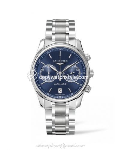 Longines Master Collection Chronograph 40 Stainless Steel / Blue / Bracelet L2.629.4.92.6 Longines Master Collection Chronograph 40 Stainless Steel / Blue / Bracelet L2.629.4.92.6