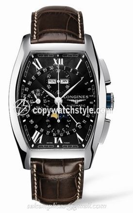 Longines Evidenza Chronograph Calendar Black L2.688.4.58.9 Longines Evidenza Chronograph Calendar Black L2.688.4.58.9