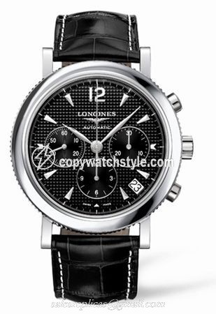 Longines Clous de Paris Chronograph Black L2.704.4.56.3 Longines Clous de Paris Chronograph Black L2.704.4.56.3