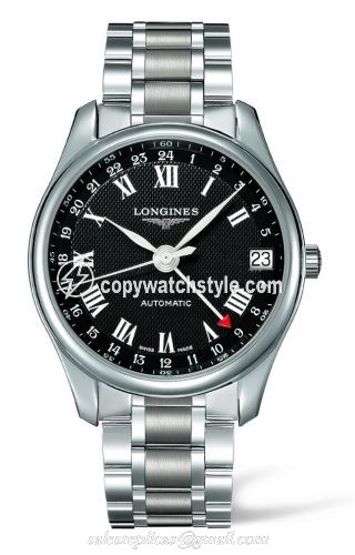 Longines Master Collection 42 24h Stainless Steel / Black-Arabic / Bracelet L2.718.4.50.6 Longines Master Collection 42 24h Stainless Steel / Black-Arabic / Bracelet L2.718.4.50.6