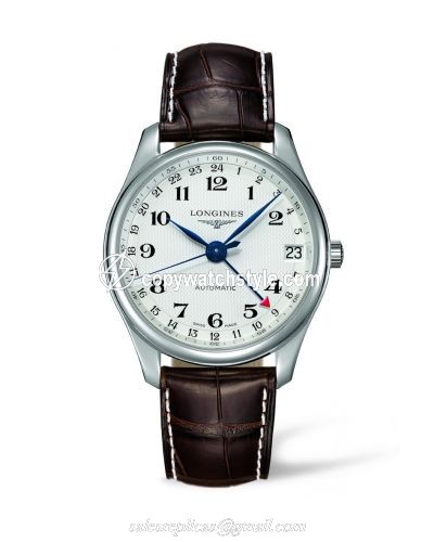 Longines Master Collection 42 24h Stainless Steel / Silver-Arabic / Alligator XL L2.718.4.70.5 Longines Master Collection 42 24h Stainless Steel / Silver-Arabic / Alligator XL L2.718.4.70.5