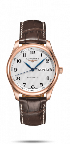 Longines Master Collection 38.5 Day Date Pink Gold / Silver-Arabic / Alligator XL L2.755.8.78.5 Longines Master Collection 38.5 Day Date Pink Gold / Silver-Arabic / Alligator XL L2.755.8.78.5