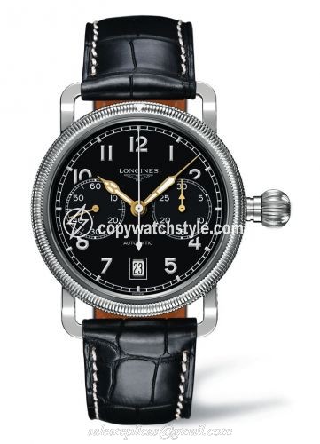 Longines Avigation Oversize Crown Single Push-Piece Chronograph L2.783.4.53.2