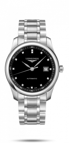 Longines Master Collection 40 Date Stainless Steel / Black-Diamond / Bracelet L2.793.4.57.6