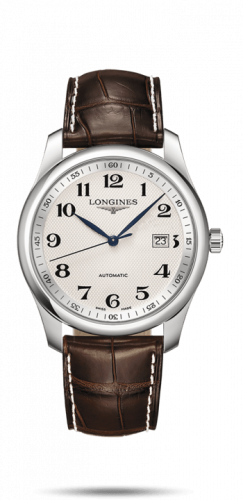 Longines Master Collection 40 Date Stainless Steel / Silver-Arabic / Alligator XL L2.793.4.78.5 Longines Master Collection 40 Date Stainless Steel / Silver-Arabic / Alligator XL L2.793.4.78.5