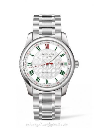 Longines Master Collection 40 Date Stainless Steel / Silver-Roman / Alligator / DFS L2.793.4.98.6 Longines Master Collection 40 Date Stainless Steel / Silver-Roman / Alligator / DFS L2.793.4.98.6