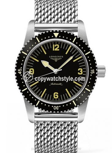 Longines Skin Diver Stainless Steel / Black / Milanese L2.822.4.56.6 Longines Skin Diver Stainless Steel / Black / Milanese L2.822.4.56.6
