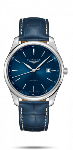 Longines Master Collection 42 Date Stainless Steel / Blue / Alligator L2.893.4.92.0