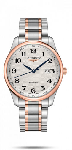 Longines Master Collection 42 Date Stainless Steel / Pink Gold / Silver-Arabic / Bracelet L2.893.5.79.7 Longines Master Collection 42 Date Stainless Steel / Pink Gold / Silver-Arabic / Bracelet L2.893.5.79.7
