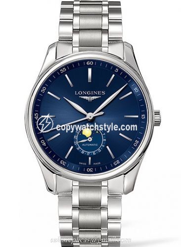 Longines Master Collection 42 Moonphase Stainless Steel / Blue / Bracelet L2.919.4.92.6 Longines Master Collection 42 Moonphase Stainless Steel / Blue / Bracelet L2.919.4.92.6