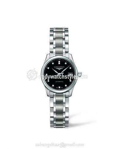 Longines Master Collection Date 25.5 Black / Bracelet L2.128.4.57.6 Longines Master Collection Date 25.5 Black / Bracelet L2.128.4.57.6